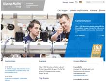 Tablet Screenshot of kraussmaffeigroup.com